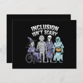 Grappige inclusie is geen enge leraar Halloween 20 Briefkaart (Voorkant / Achterkant)