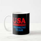 Grappige Independence Day-kleding USA Drankteam Koffiemok (Links)