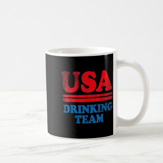 Grappige Independence Day-kleding USA Drankteam Koffiemok (Rechts)