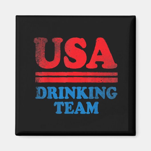 Grappige Independence Day-kleding USA Drankteam Magneet (Voorkant)