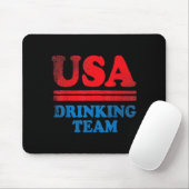 Grappige Independence Day-kleding USA Drankteam Muismat (Met muis)