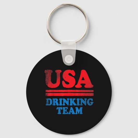 Grappige Independence Day-kleding USA Drankteam Sleutelhanger (Voorkant)