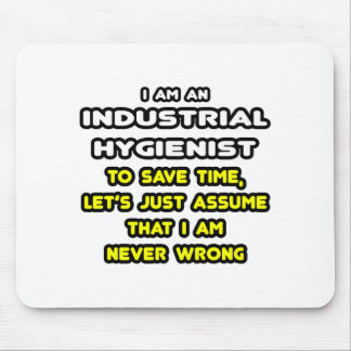 Grappige industriële hygiënist T-shirts en geschen Muismat