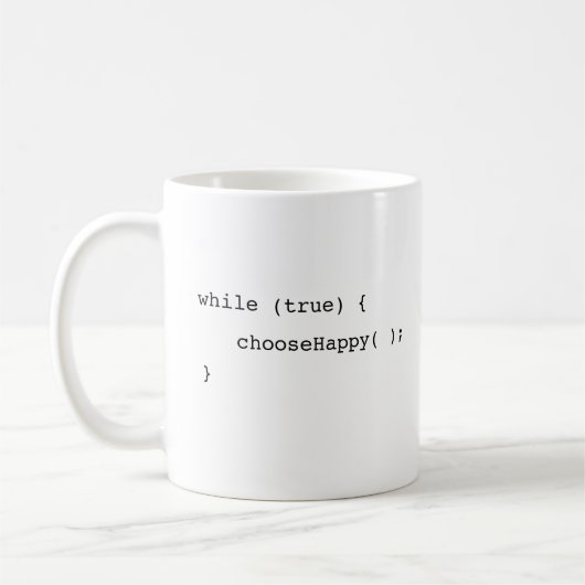 Grappige Infinite Loop Kies Happy Programmer Koffiemok (Links)