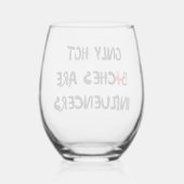 Grappige Influencer Citaat Wijn Glas Huis Decorati (Achterkant)