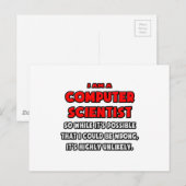 Grappige informaticus.. Zeer onwaarschijnlijk Briefkaart (Voorkant / Achterkant)
