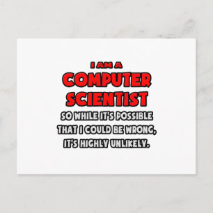 Grappige informaticus.. Zeer onwaarschijnlijk Briefkaart