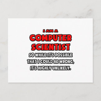 Grappige informaticus.. Zeer onwaarschijnlijk Briefkaart
