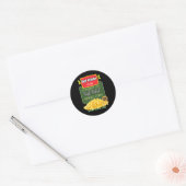 Grappige ingeblikte kernel maïs Halloween Matching Ronde Sticker (Envelop)