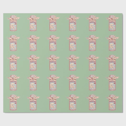 Grappige ingeblikte vis cadeaupapier (Vlak)