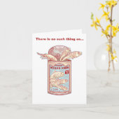 Grappige ingeblikte vis kaart (Gele Bloem)