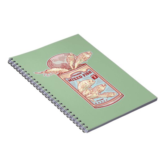 Grappige ingeblikte vis notitieboek (Rechterzijde)