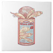 Grappige ingeblikte vis tegeltje (Voorkant)