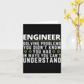 Grappige Ingenieur Sarcasme Citaat Engineering Hum Kaart (Gele Bloem)