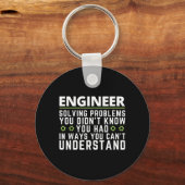 Grappige Ingenieur Sarcasme Citaat Engineering Hum Sleutelhanger (Voorkant)