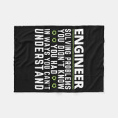Grappige Ingenieur Sarcastische Citaten Engineerin Fleece Deken (Voorkant (Horizontaal))