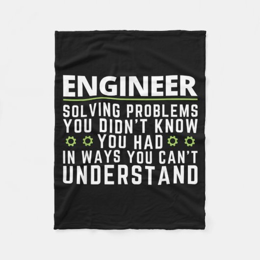 Grappige Ingenieur Sarcastische Citaten Engineerin Fleece Deken (Voorkant)