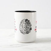 Grappige ingenieurs Motto Tweekleurige Koffiemok (Center)