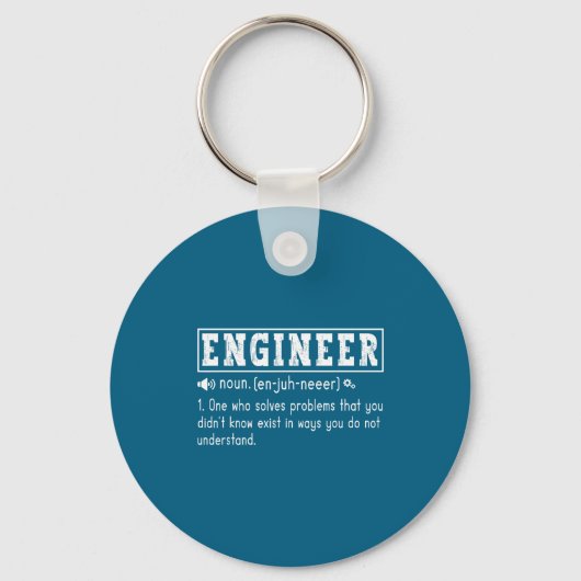 Grappige ingenieursdefinitie technische problemen sleutelhanger (Voorkant)