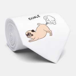 Grappige Inhaleer Uitademingshond Stropdas