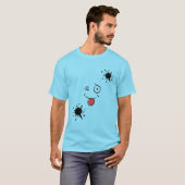 Grappige inktspat smiley gezicht T-shirt – Schatti (Voorkant volledig)