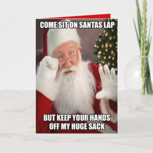 Grappige innuendo Santa meme Feestdagen Kaart