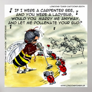 Grappige Insect Nachtclub Zanger Poster