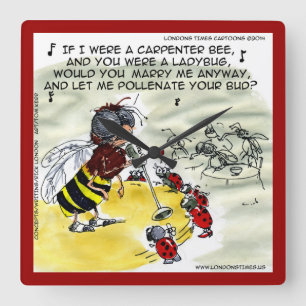 Grappige insect nachtclub zanger wandklok