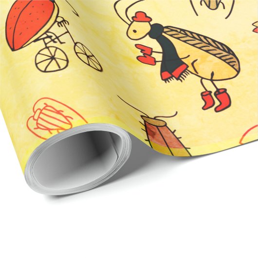 Grappige insecten cadeaupapier (Rol Hoek)