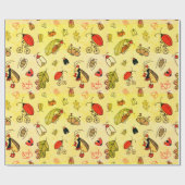 Grappige insecten cadeaupapier (Vlak)