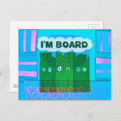 Grappige Inspirerend afbeelding: Ik verveel me Tek Briefkaart (Voorkant / Achterkant)