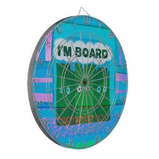 Grappige Inspirerend afbeelding: Ik verveel me Tek Dartbord (Voorkant Links)