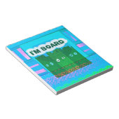 Grappige Inspirerend afbeelding: Ik verveel me Tek Notitieblok (Schuin)