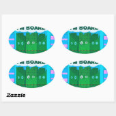 Grappige Inspirerend afbeelding: Ik verveel me Tek Ovale Sticker (Vel)