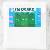 Grappige Inspirerend afbeelding: Ik verveel me Tek Rechthoekige Sticker (Tas)