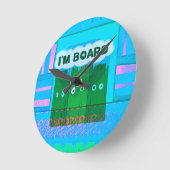 Grappige Inspirerend afbeelding: Ik verveel me Tek Ronde Klok (Hoek)