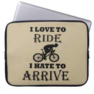 grappige inspirerend citaten voor fietsen laptop sleeve