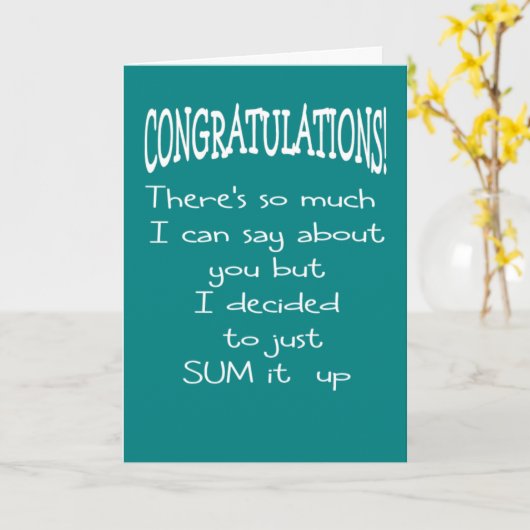 Grappige inspirerend felicitaties kaart (Gele Bloem)