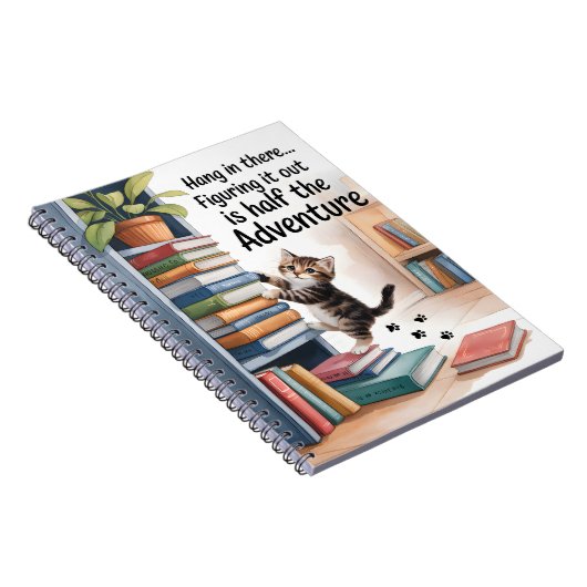 Grappige Inspirerend kat Notitieboek (Rechterzijde)