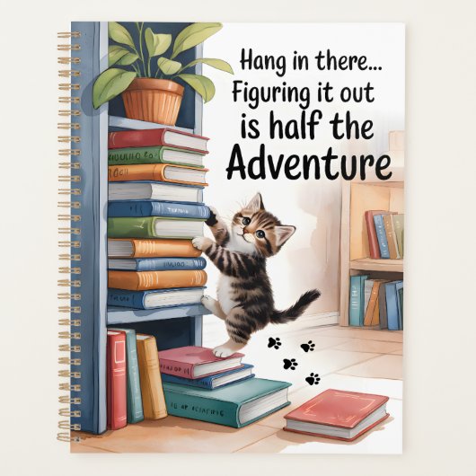 Grappige Inspirerend kat Planner (Voorkant)
