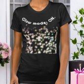 Grappige inspirerend monogram vakantie glitter glo t-shirt