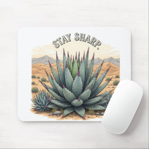 Grappige Inspirerende Blijf Scherp Succulente Kant Muismat
