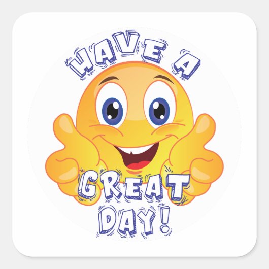 Grappige inspirerende sticker gelukkig gezicht dui (Voorkant)