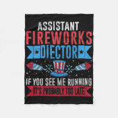Grappige Instant Fireworks-regisseur I Run You Run Fleece Deken (Voorkant)