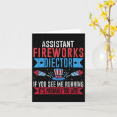 Grappige Instant Fireworks-regisseur I Run You Run Kaart (Gele Bloem)