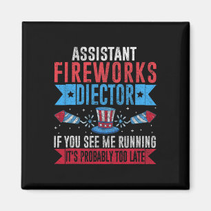 Grappige Instant Fireworks-regisseur I Run You Run Magneet