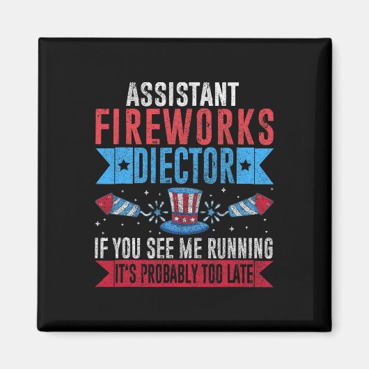 Grappige Instant Fireworks-regisseur I Run You Run Magneet (Voorkant)