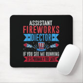 Grappige Instant Fireworks-regisseur I Run You Run Muismat (Met muis)