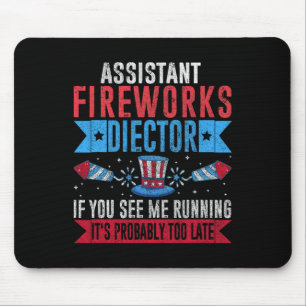 Grappige Instant Fireworks-regisseur I Run You Run Muismat