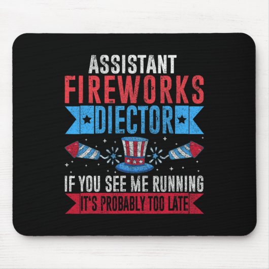 Grappige Instant Fireworks-regisseur I Run You Run Muismat (Voorkant)